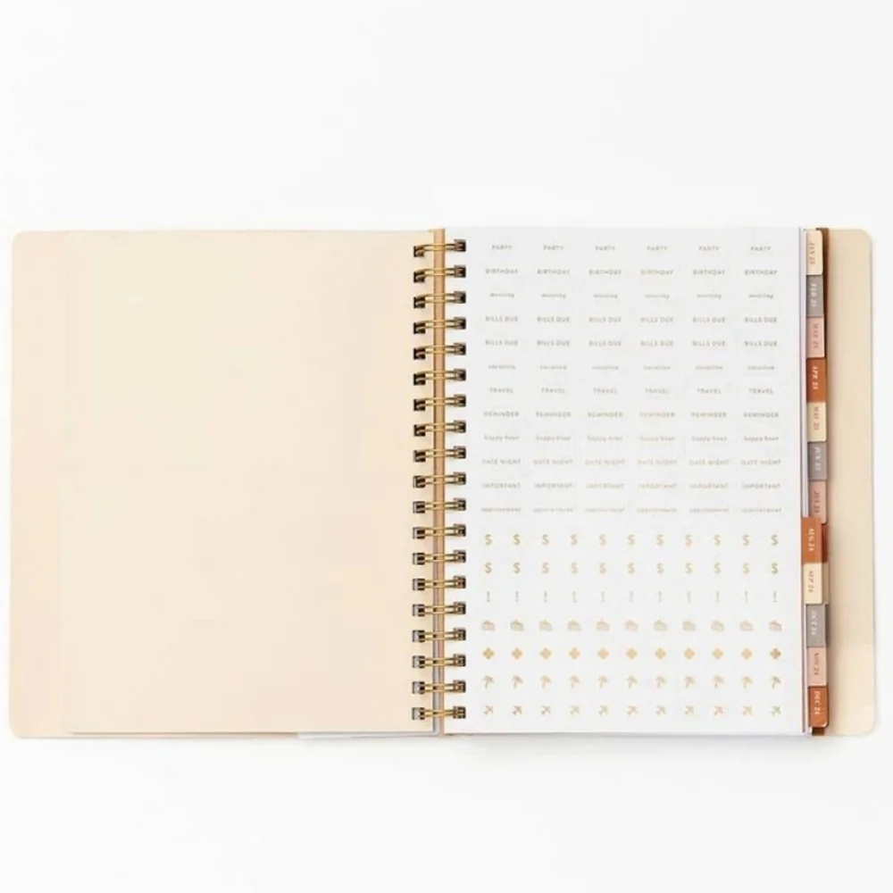 Floral 2025 Planner with Orange Accents